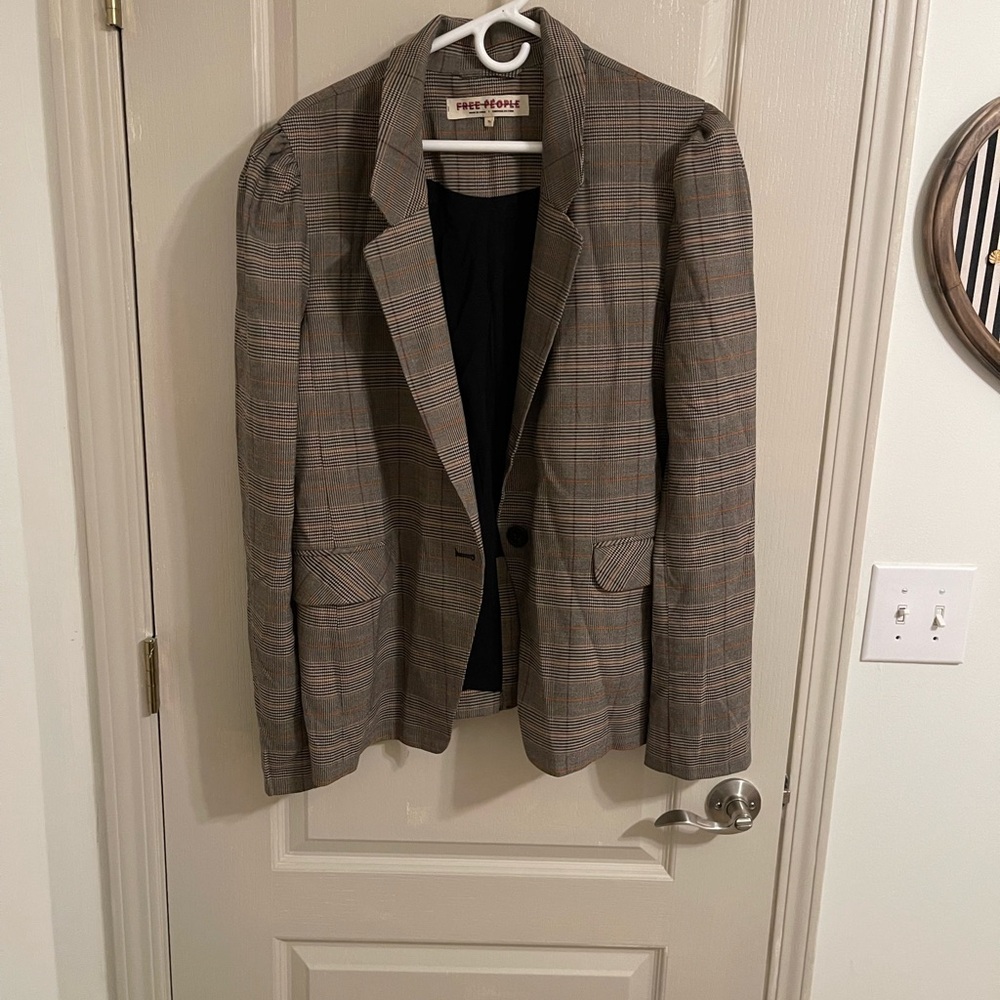 Free people plaid blazer